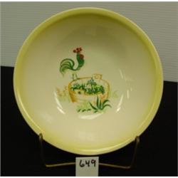 Paden City Pottery ROOSTER Veg Bowl
