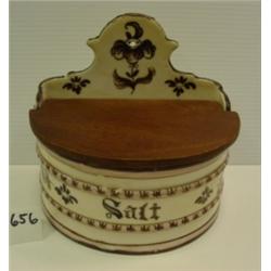 Folk Art SALT BOX - Hand Painted