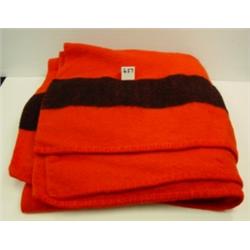 Red Wool HUDSON BAY Type Blanket