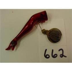 Deco Pin LADY'S LEG with Perfume Bottle