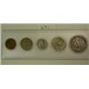Image 2 : 1939 5 Coin Silver Year Set