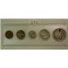 Image 2 : 1940 5 Coin Silver Year Set