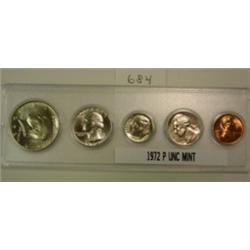 1972 P 5 Coin Uncirculated Mint Set