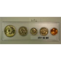 1979 P 5 Coin Uncirculated Mint Set