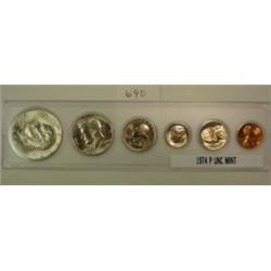 1974 P 6 Coin Uncirculated Mint Set