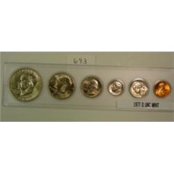 1977 D 6 Coin Uncirculated Mint Set
