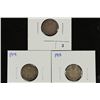 Image 1 : 1912,14 & 18 CANADA SILVER 10 CENTS