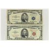 Image 1 : 1953 $5 SILVER CERTIFICATE & 1963 $5 US NOTE