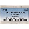 Image 3 : 1984 CANADA TORONTO SILVER DOLLAR PCGS PR69 DCAM