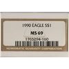 Image 3 : 1990 AMERICAN SILVER EAGLE NGC MS69