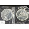 Image 1 : 2-1965 CANADA SILVER DOLLARS BRILLIANT UNC