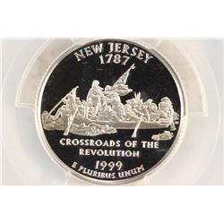 1999-S SILVER NEW JERSEY QUARTER PCGS PR69 DCAM