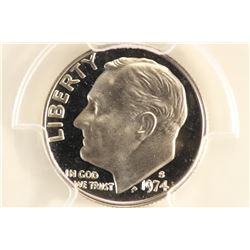 1974-S ROOSEVELT DIME PCGS PR69 DCAM