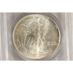 1986 AMERICAN SILVER EAGLE PCGS MS69