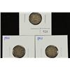 Image 1 : 1900,01 & 02 CANADA SILVER 10 CENTS