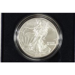 2007-W BURNISHED AMERICAN SILVER EAGLE UNC