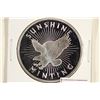 Image 1 : 1 TROY OZ .999 FINE SILVER PROOF ROUND SUNSHINE