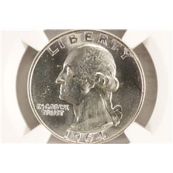 1964-D WASHINGTON SILVER QUARTER NGC MS64