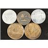 Image 1 : 5 ASSORTED VINTAGE TOKENS