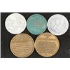 Image 2 : 5 ASSORTED VINTAGE TOKENS