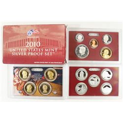 2010 US SILVER PROOF SET (WITH BOX) 14 PIECES