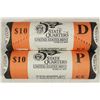 Image 1 : 2-$10 ROLLS OF 2005-P & D KANSAS QUARTERS UNC