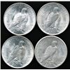 Image 2 : Lot of (4) U.S. Peace Dollars Mixed Dates