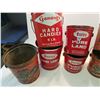 Image 3 : Lot Of 9 Lard Tin Cans