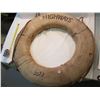 Image 1 : Old Ferry Sask Life Buoy Cork Filled "RARE"