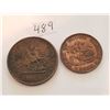 Image 1 : 1850 Upper Canada Penny and 1850 Half Penny