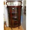 Image 1 : Antique Curved Glass China Cabinet With Mirror