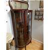 Image 2 : Antique Curved Glass China Cabinet With Mirror
