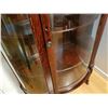 Image 7 : Antique Curved Glass China Cabinet With Mirror