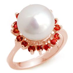 0.75 CTW Red Sapphire Ring 14K Rose Gold - REF-39X8T - 10359
