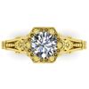 Image 1 : 1 CTW Solitaire Certified VS/SI Diamond Ring 14K Yellow Gold - REF-287T3M - 38531