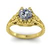 Image 4 : 1 CTW Solitaire Certified VS/SI Diamond Ring 14K Yellow Gold - REF-287T3M - 38531