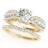 Image 1 : 1.96 CTW Certified VS/SI Diamond Solitaire 2Pc Wedding Set 14K Yellow Gold - REF-422A8X - 31906