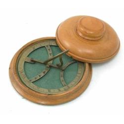 A Victorian folding universal sun dial, engraved in Roman numerals and marked W.Dowling, London,...