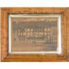 Image 1 : A 19th century Tunbridgeware panel of cottages, reputed to be of Stratford in a glazed burr maple...