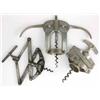Image 1 : A 19th century 'Perfect' patent lever corkscrew, a 'Magic Lever' cork drawer and a further zig za...