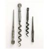 Image 1 : A 19th century steel peg and worm corkscrew. and a larger steel peg and worm corkscrew...
