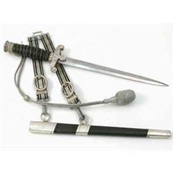 A 1933-45 German Army officers ceremonial dress dagger, Nazi Party issue, clean 10ins blade with...