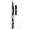 Image 1 : An early 20th century silver overlay hard rubber fountain pen, with a linear design and hallmarke...