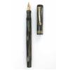 Image 1 : A Parker 'Lucky Curve' fountain pen, striated blue and gold finish with gold ring and button acti...