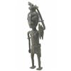 Image 1 : A cast bronze Ibo hunter, Nigeria, modelled with dead game and weapons, 16.5 ins...