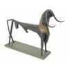 Image 1 : A contemporary bronze sculpture of a bull, modelled in a semi-abstract style standing on a plinth...