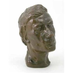 Woebcke, a German bust of a gentleman, with impressed foundry mark for H.Noack, Berlin, 13ins...