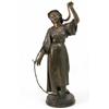Image 1 : Emile-Placide Lambert, a bronze figure of a Neapolitan peasant girl, naturalistically modelled we...