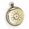 Image 1 : A late Victorian brass vesta case, in the form of a half hunter pocket watch, 2ins...