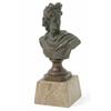 Image 1 : E. Bormel, a late 19th century bust of a gentleman, wearing a classical robe, mounted on a marble...